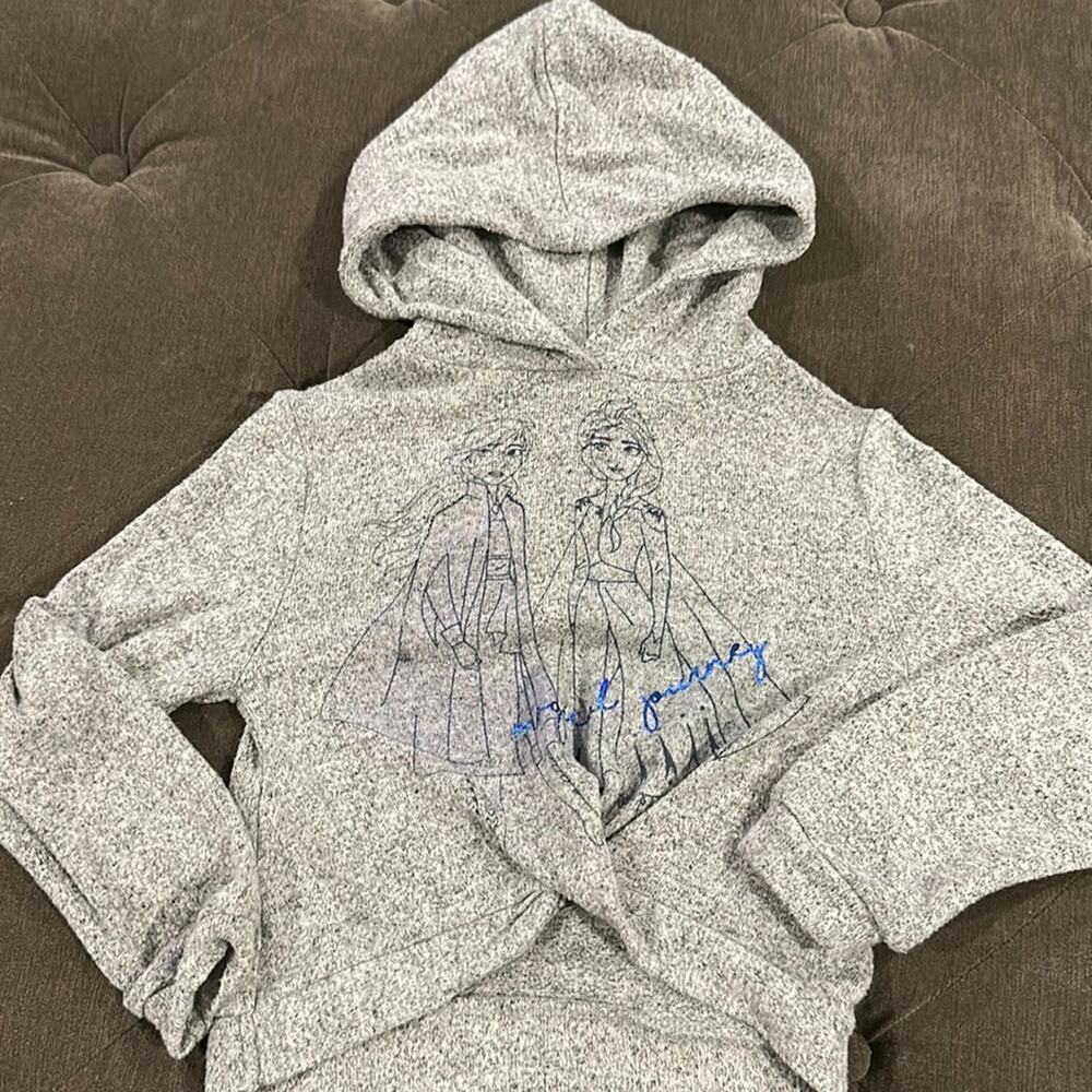 Disney frozen Ana & Elsa front tie hoodie size 2T
